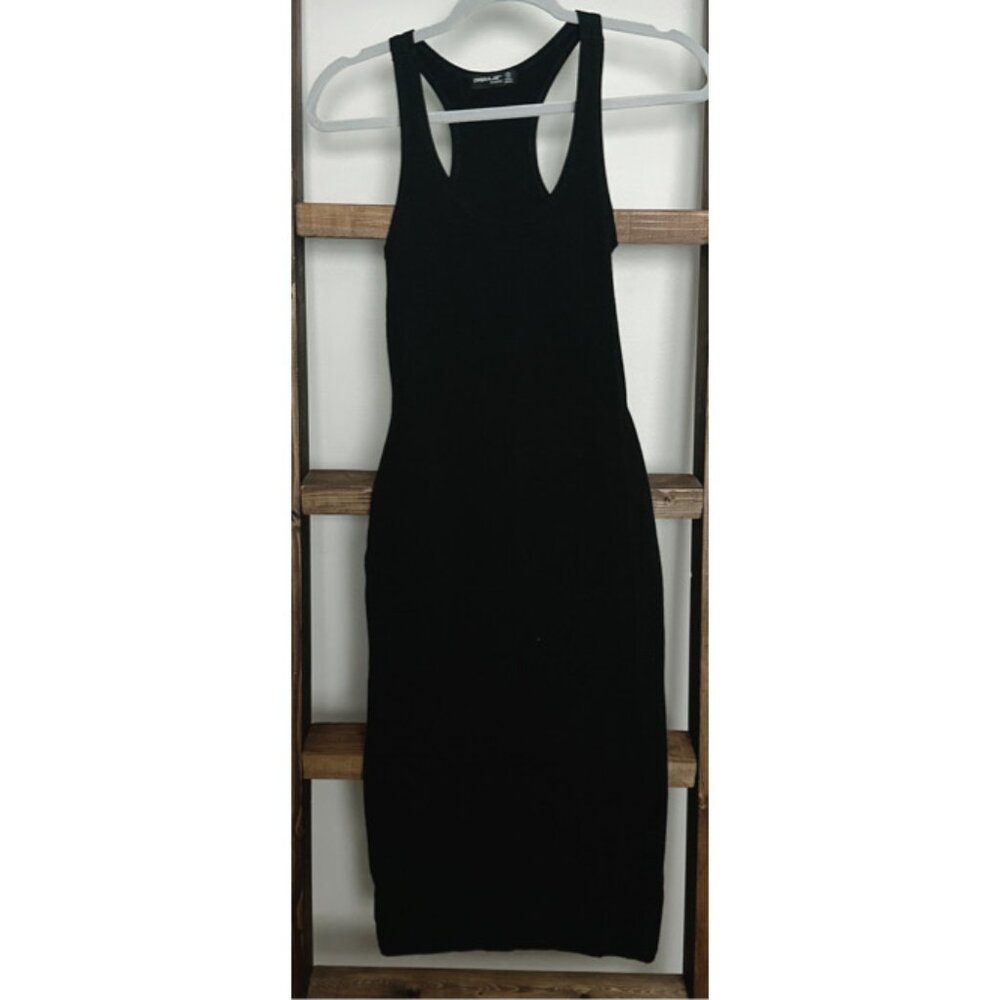 Black Stretchy Razor Back Dress by Popular Basics